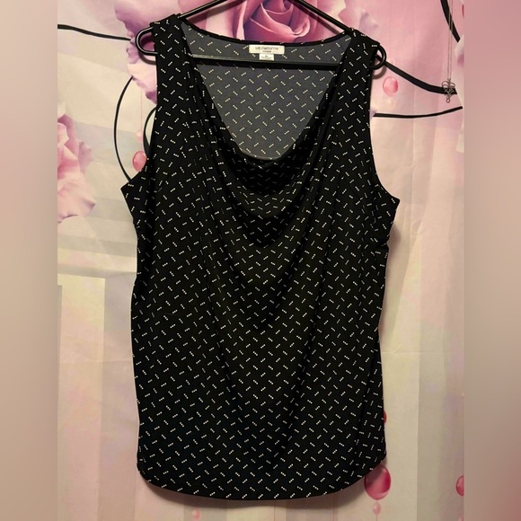 Liz Claiborne Women's Black Drape Neck Sleeveless Top Size 2XL - Picture 1 of 6